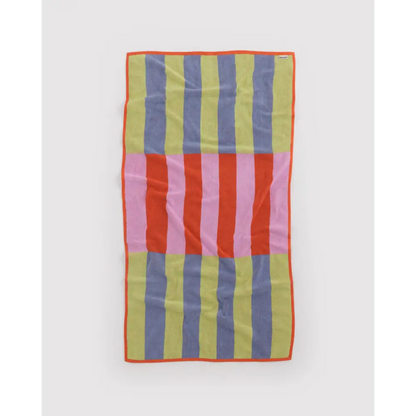 BAGGU Organic Cotton Bath Towel - Pool Stripe