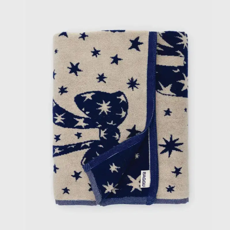 BAGGU Organic Cotton Bath Towel - Cherub Bows