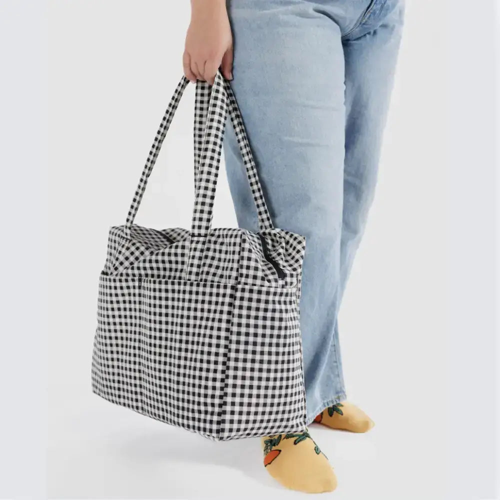 BAGGU - Cloud Carry-on Black & White Gingham