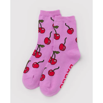BAGGU Crew Sock - Cherries
