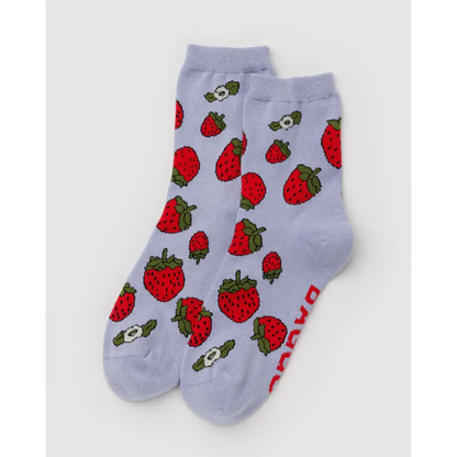 BAGGU Crew Sock - Strawberry Blossom