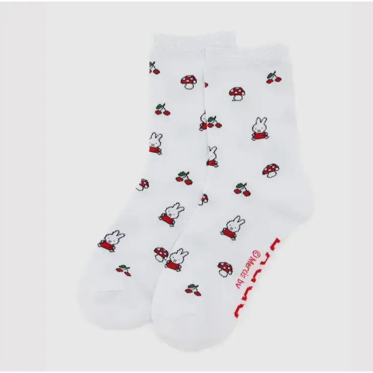 Crew Sock Miffy White - PABOOM