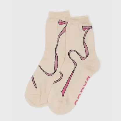 BAGGU Crew Sock - Pink Bow