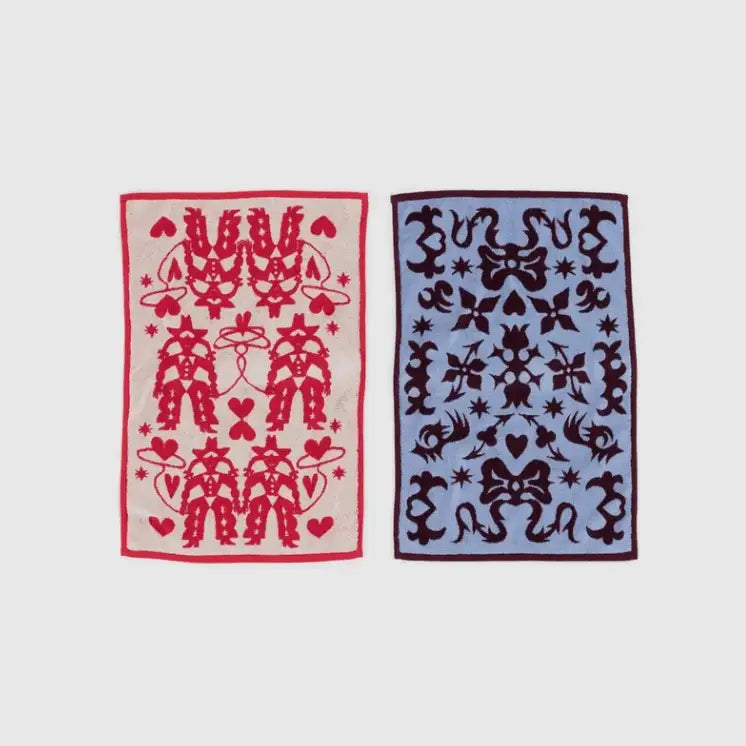 BAGGU - Hand Towel Set - two patterned hand towels
