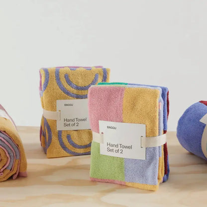 Happy Lilac Marigold Hand Towel Set - PABOOM