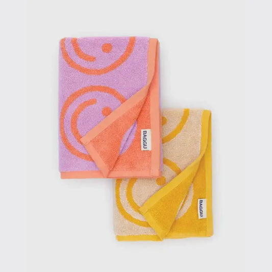 Happy Lilac Marigold Hand Towel Set - PABOOM