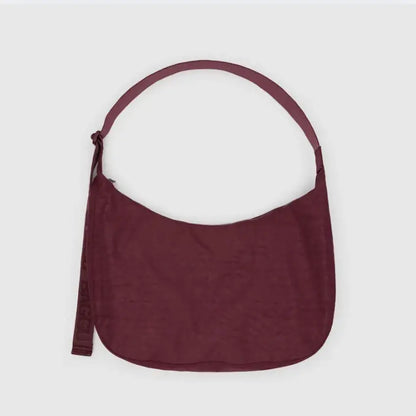BAGGU - Large Nylon Crescent Bag Mahogany