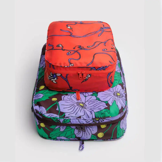 BAGGU - Large Packing Cube Set Poppy Mix