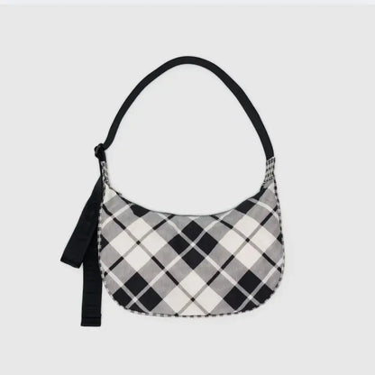 BAGGU - Medium Crescent Bag Mixed Plaid