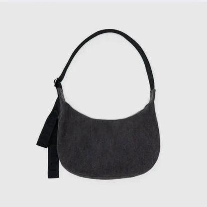 BAGGU - Medium Crescent Bag Washed Black Denim