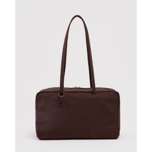 BAGGU Medium Nylon Bowler Bag - Coffee