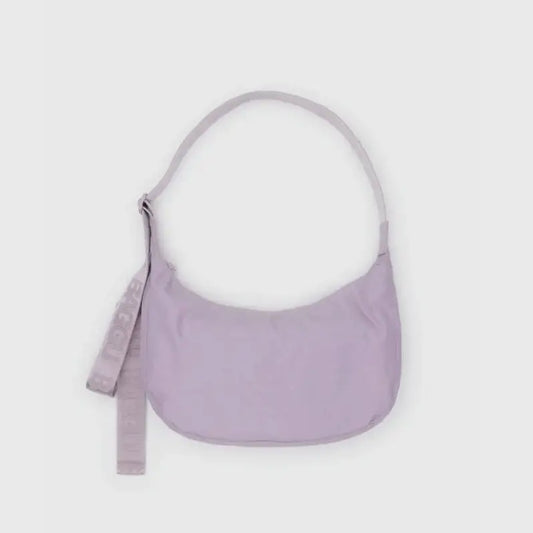 Medium Nylon Crescent Bag Dusty Pink - PABOOM