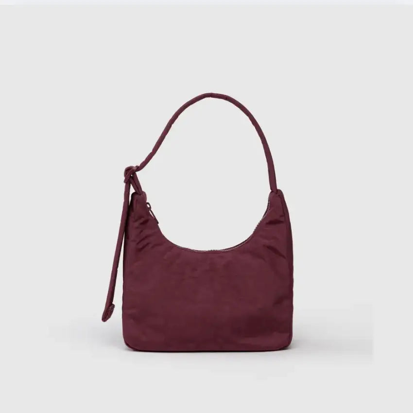 BAGGU - Mini Nylon Shoulder Bag Mahogany