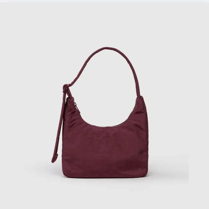 BAGGU - Mini Nylon Shoulder Bag Mahogany