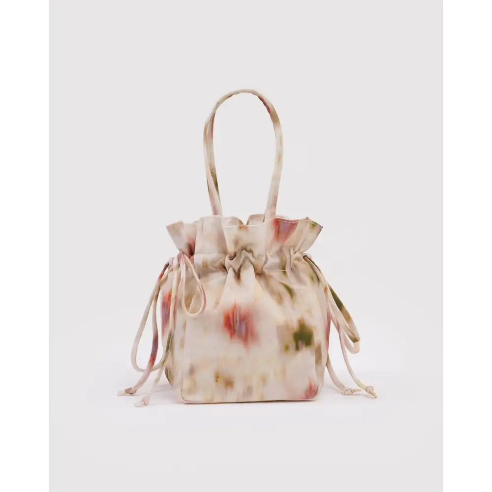 BAGGU Nylon Drawstring Bag - Abstract Floral