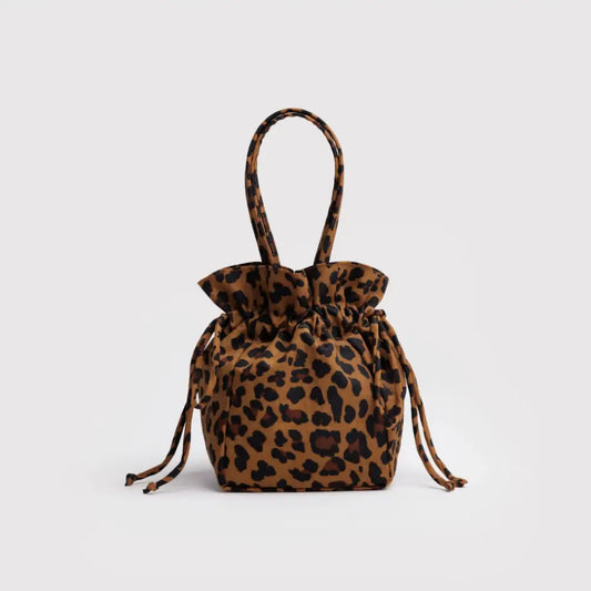 BAGGU Nylon Drawstring Bag - Leopard