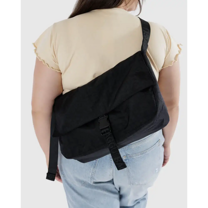 BAGGU Nylon Messenger Bag - Black