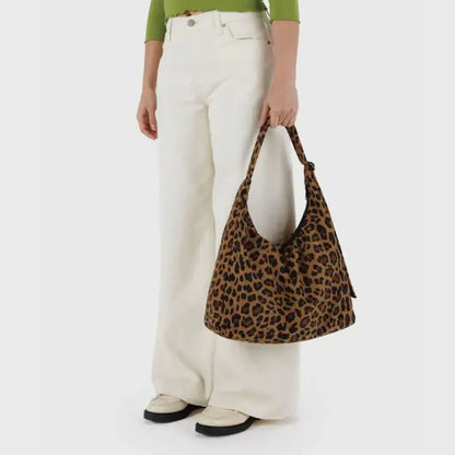 Nylon Shoulder Bag Leopard - PABOOM