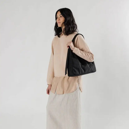 Nylon Shoulder Bag Black - PABOOM