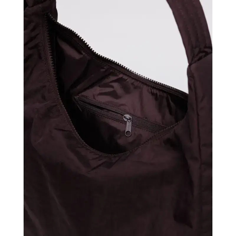 Nylon Shoulder Bag Chocolate Plum - PABOOM