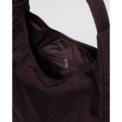 Nylon Shoulder Bag Chocolate Plum - PABOOM
