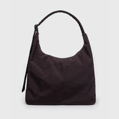 Nylon Shoulder Bag Chocolate Plum - PABOOM