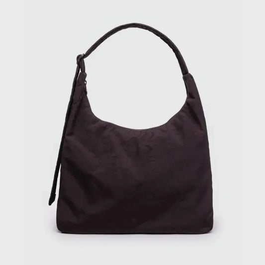 Nylon Shoulder Bag Chocolate Plum - PABOOM