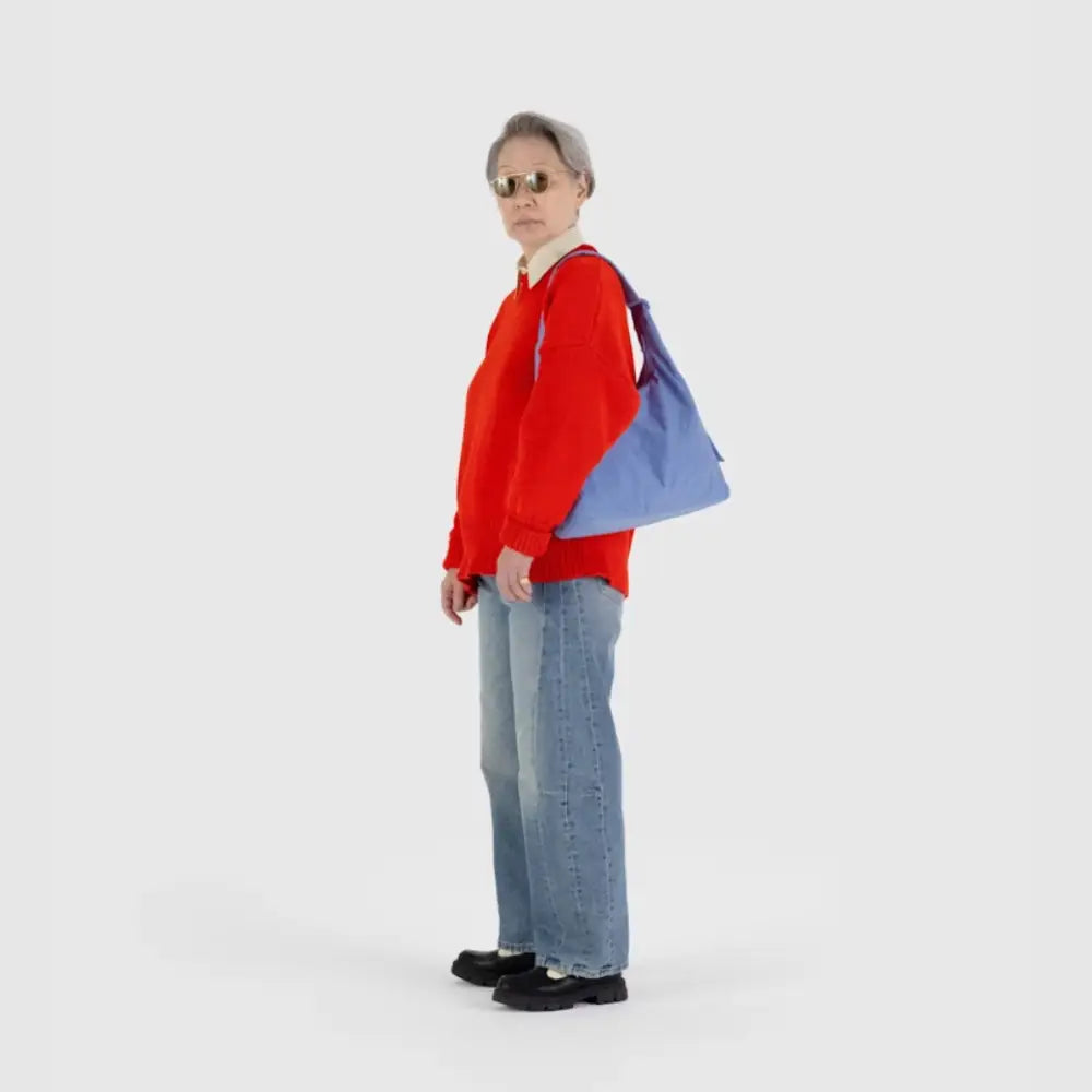 Nylon Shoulder Bag Cornflower - PABOOM