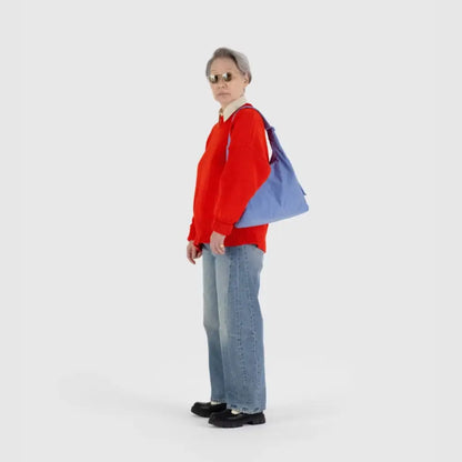 Nylon Shoulder Bag Cornflower - PABOOM