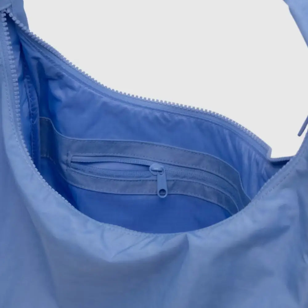 Nylon Shoulder Bag Cornflower - PABOOM