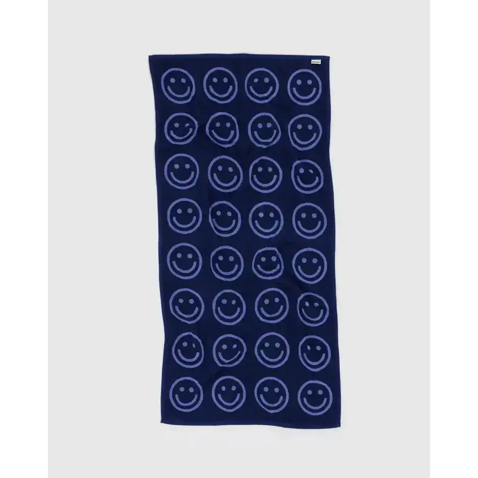 BAGGU Organic Cotton Bath Towel - Happy Blue