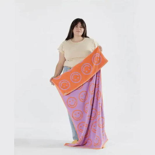 BAGGU Organic Cotton Bath Towel - Happy Lilac