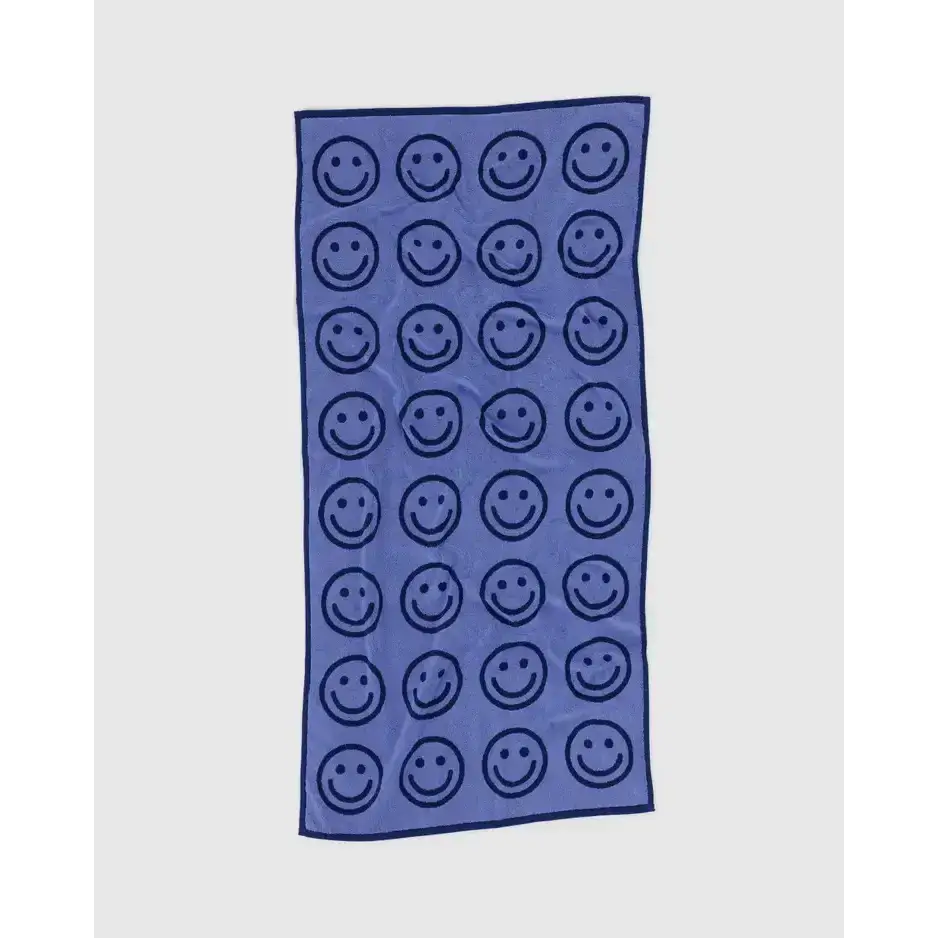 BAGGU Organic Cotton Bath Towel - Happy Blue