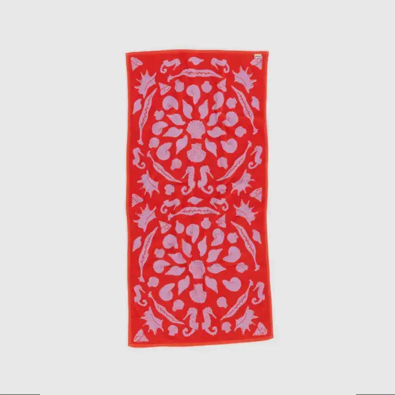 BAGGU Organic Cotton Bath Towel - Sea Shells