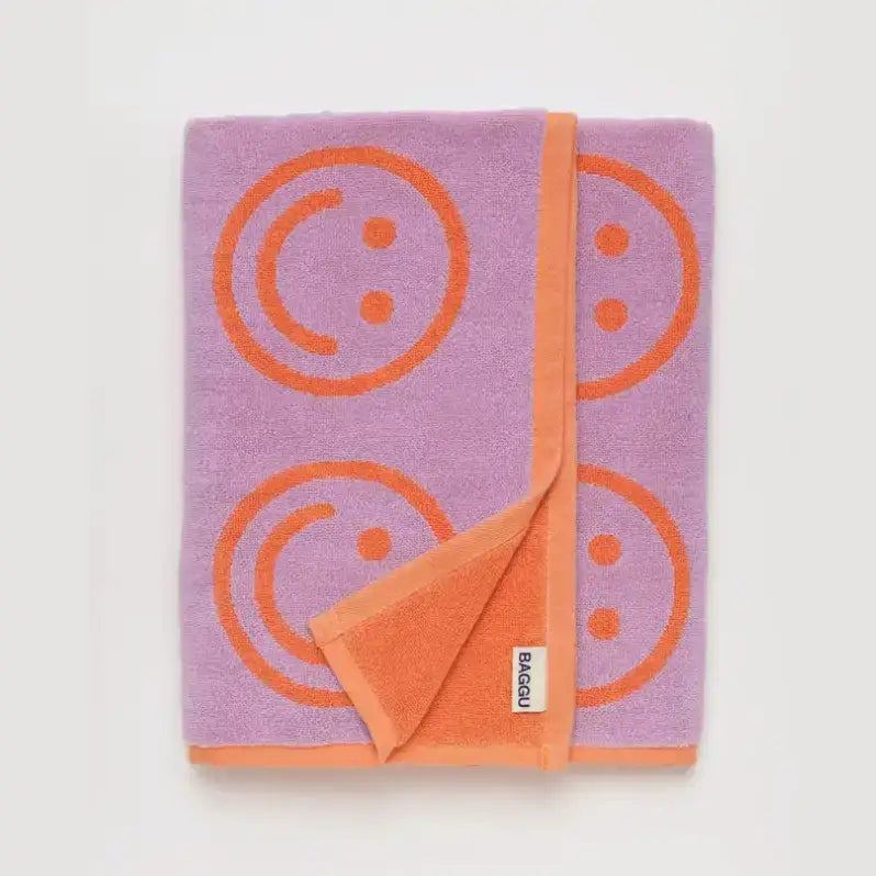 BAGGU Organic Cotton Bath Towel - Happy Lilac