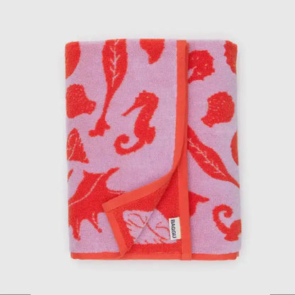 BAGGU Organic Cotton Bath Towel - Sea Shells