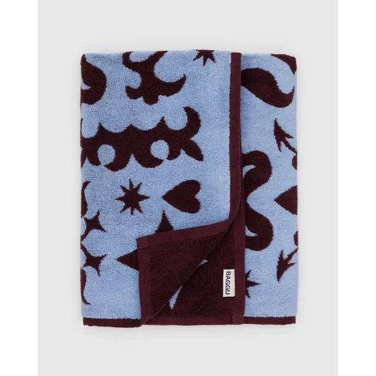 BAGGU Organic Cotton Bath Towel - Western Cut-Outs