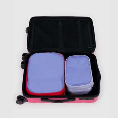 BAGGU Packing Cubes Mesh Berry Mix inside suitcase for organized travel - PABOOM