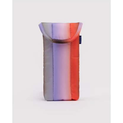 BAGGU Puffy Glasses Sleeve - Gradient Stripe Poppy & Lilac