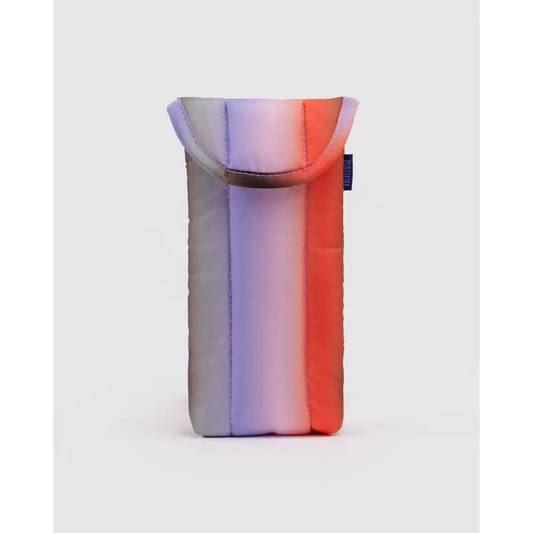 BAGGU Puffy Glasses Sleeve - Gradient Stripe Poppy & Lilac