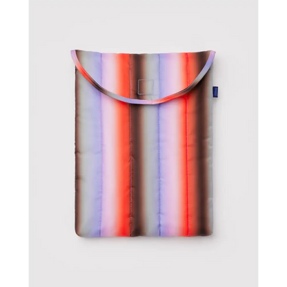 BAGGU Puffy Laptop Sleeve 13"/14" - Gradient Stripe Poppy & Lilac