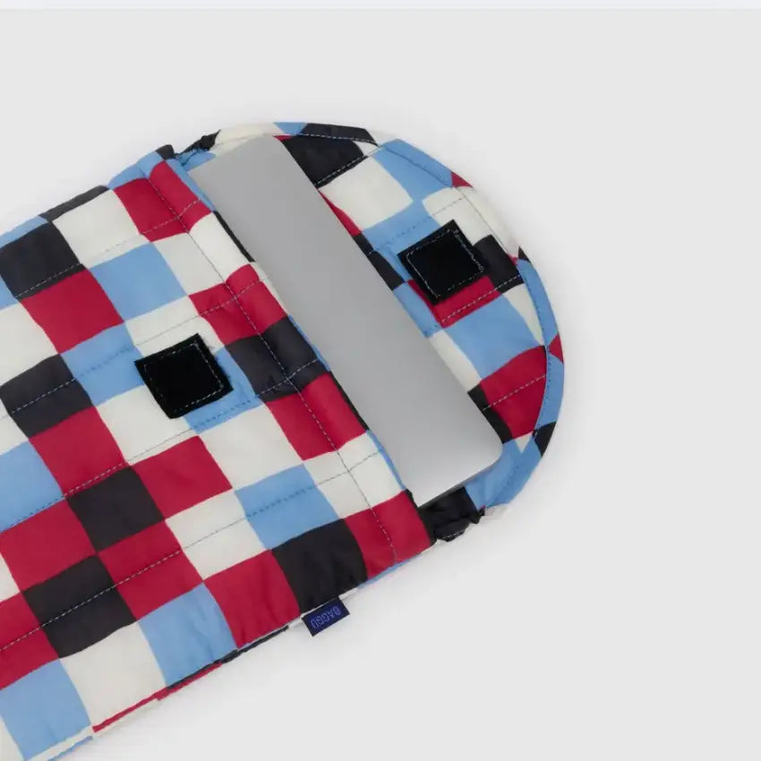 BAGGU Puffy Laptop Sleeve 13"/14" - Painted Check D