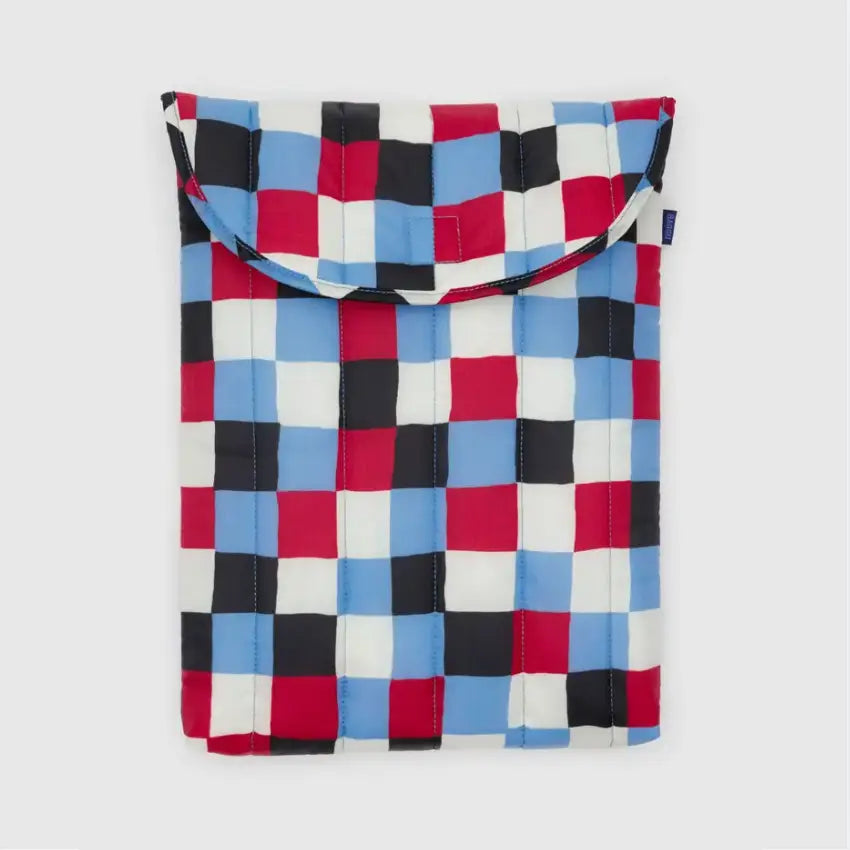 BAGGU - Puffy Laptop Sleeve 16’’ Painted Check