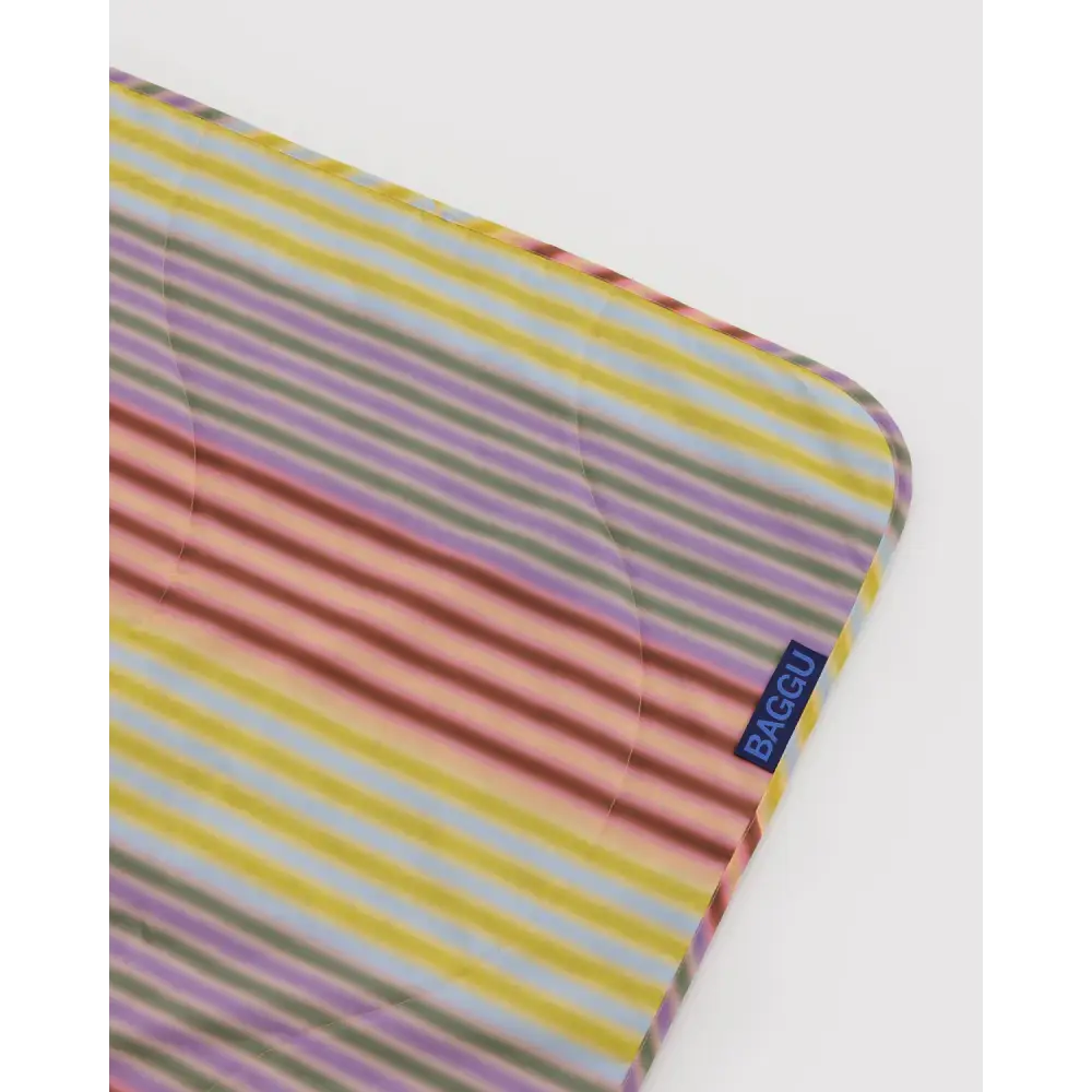 BAGGU Puffy Picnic Blanket - Gradient Stripe Multi