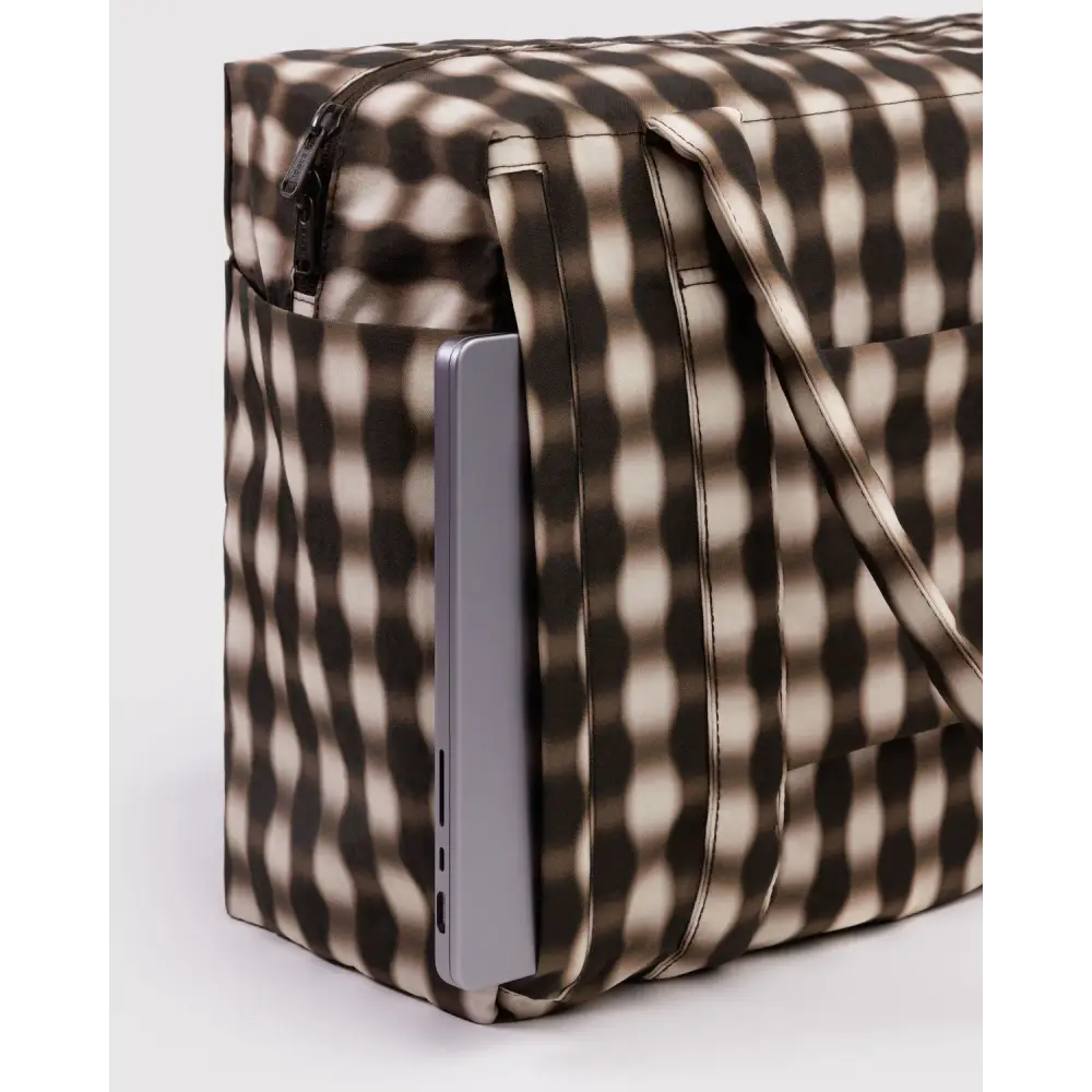 BAGGU Small Cloud Carry-On - Blurred Gingham Brown