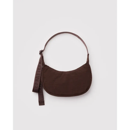 BAGGU Small Nylon Crescent Bag - Coffee