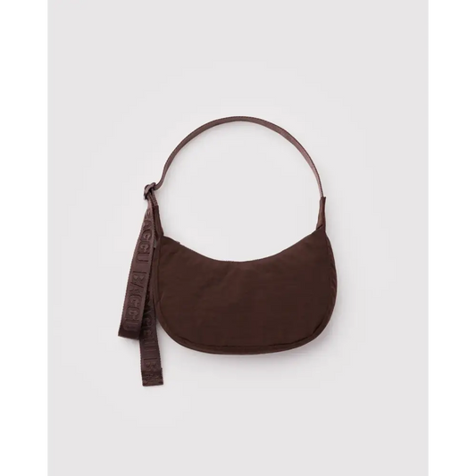 BAGGU Small Nylon Crescent Bag - Coffee