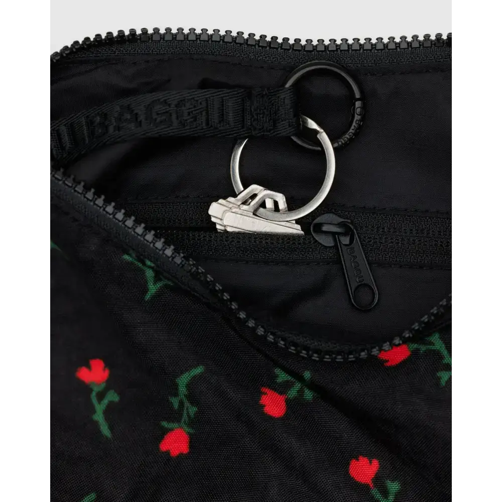 BAGGU - Small Nylon Crescent Bag Painted Wildflower