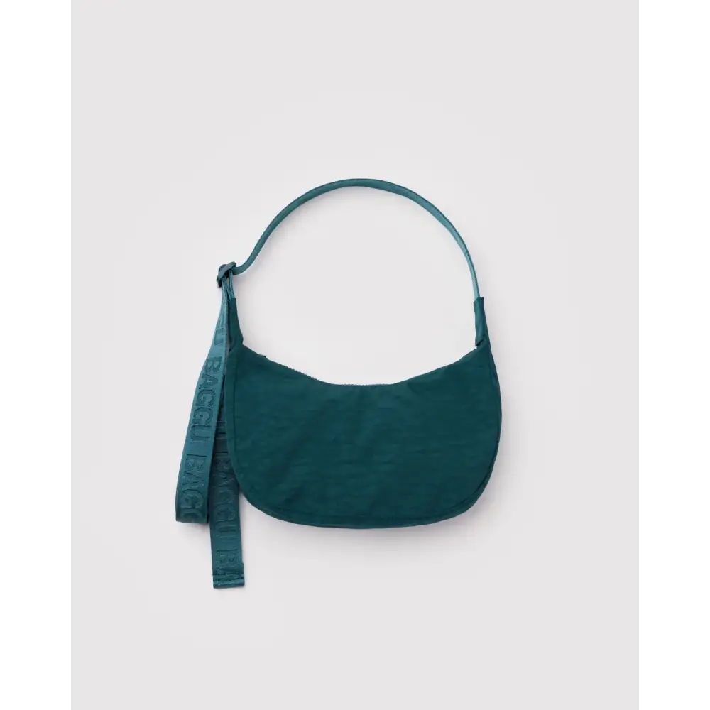 BAGGU Small Nylon Crescent Bag - Deep Sea
