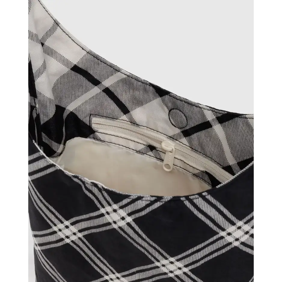 BAGGU - Small Nylon Sling Mixed Plaid